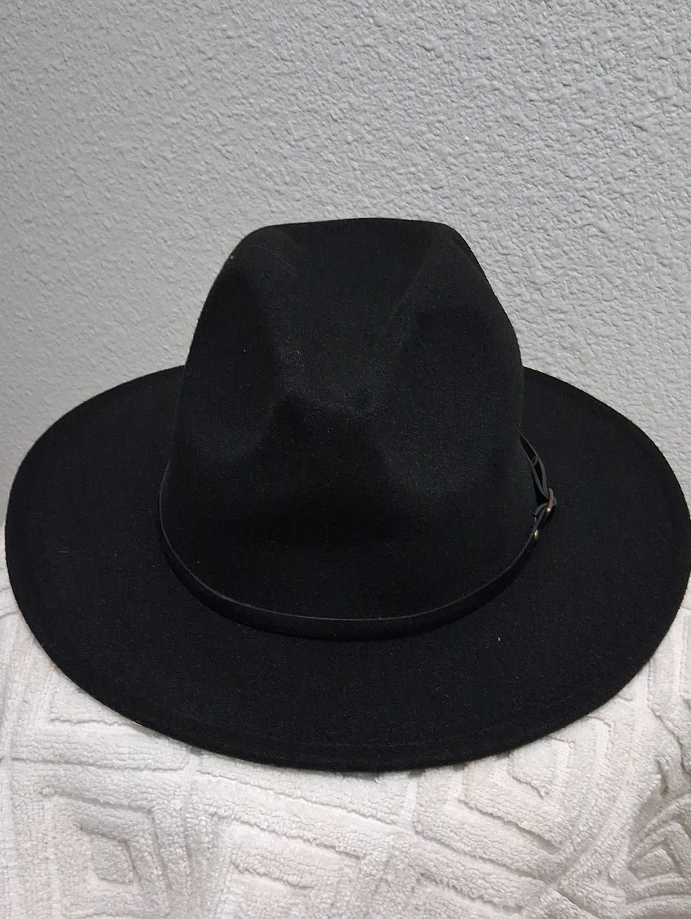 Wide Brim Black Fedora Hat